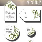 Mistletoe Gift Tags | Tags | Christmas Gift Tags Printable, Gift   Free Printable Mistletoe Tags