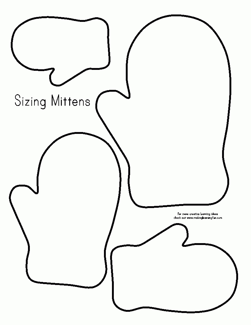 Printable Mitten Pattern To Sew