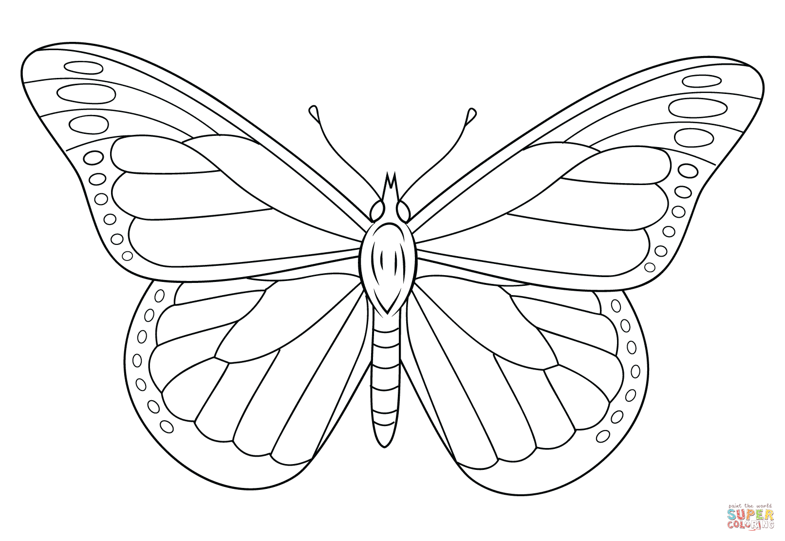 free butterfly stencil monarch butterfly outline and silhouette