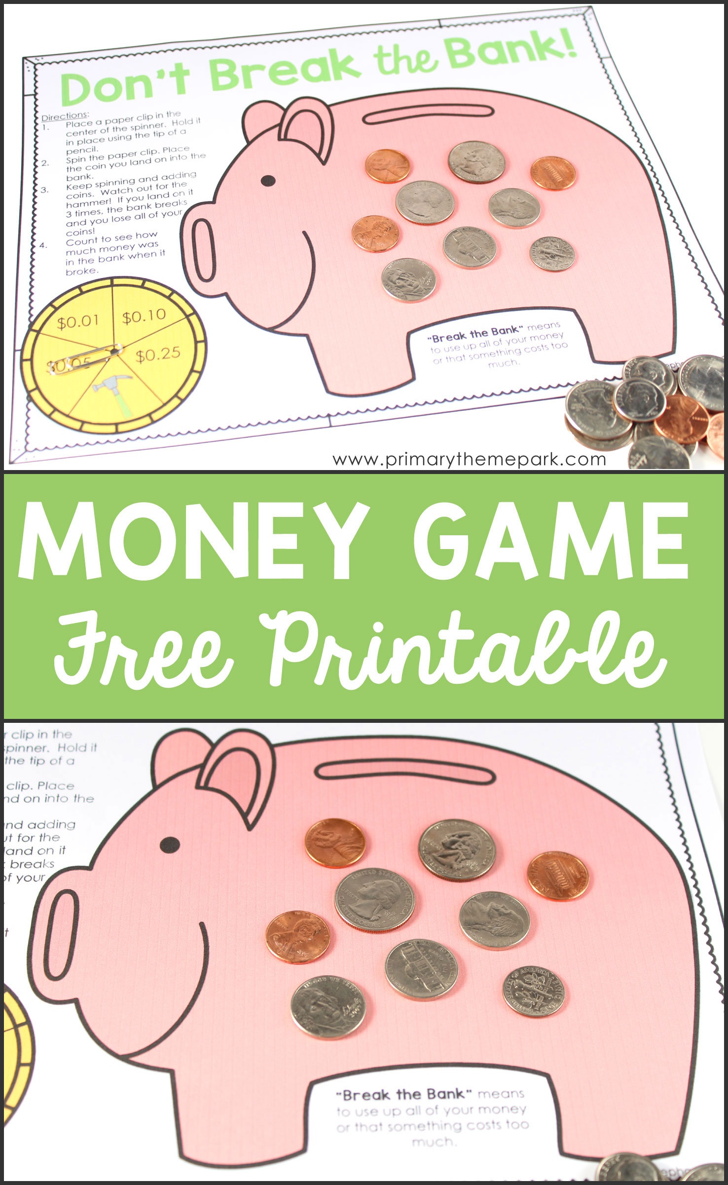 Money Activities For Second Grade - Primary Theme Park - Free Printable Money Activities