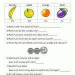 Money Worksheets For First Grade   Free Printable Money Worksheets For 1St Grade