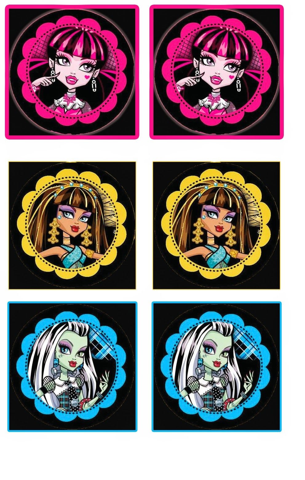 Monster High: Free Printable Wrappers Cupcake. | Party Ideas - Monster High Cupcake Toppers Printable Free