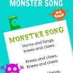 Monster Song   Free Printable   No Time For Flash Cards   Roll A Monster Free Printable