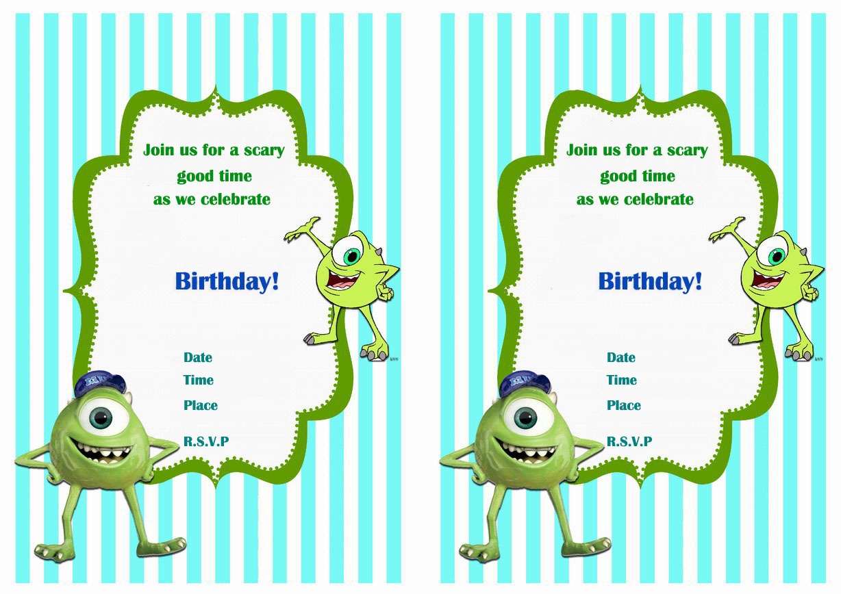 Monsters University Birthday Invitations | Birthday Printable - Free Printable Monsters Inc Birthday Invitations