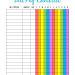 Monthly Bill Pay Checklist  Free Printable! | $ Saving Money   Free Printable Monthly Bill Checklist