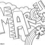 Months Of The Year Coloring Pages   Classroom Doodles   Free Printable Coloring Pages For March