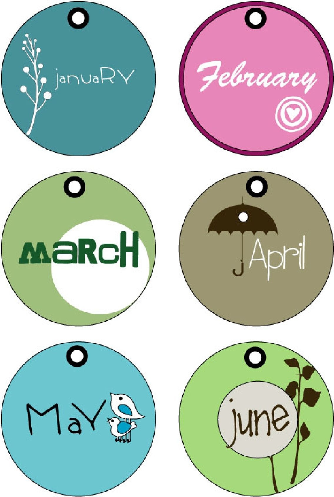 Months Of The Year Tags (Printable) | Random Printables | Month - Months Of The Year Printables Free
