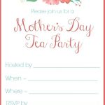 Mother's Day Tea Party Invitation {Free Printables} | Spring Home   Free Printable Vintage Tea Party Invitations