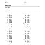 Multiple Choice Sheet   Create A Printable Quiz Free