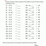 Multiplication Drill Sheets 3Rd Grade   Year 6 Maths Worksheets Free Printable