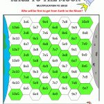Multiplication Games Race To The Moon Multiplication To 10X10Plus   Free Printable Maths Games