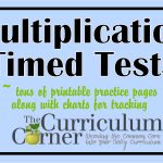 Multiplication Timed Tests   The Curriculum Corner 123   Free Printable Multiplication Timed Tests