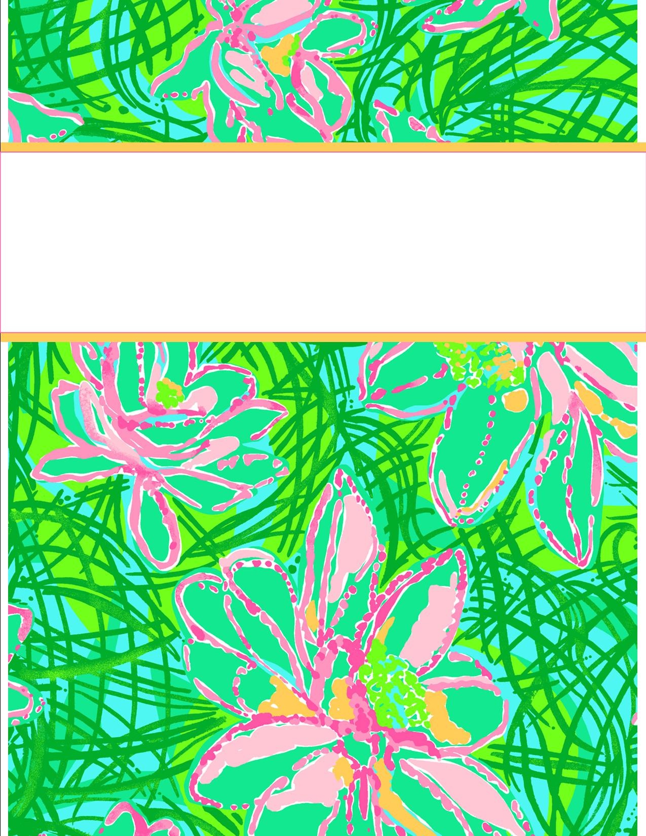 My Cute Binder Covers | Happily Hope - Free Printable Binder Covers Lilly Pulitzer