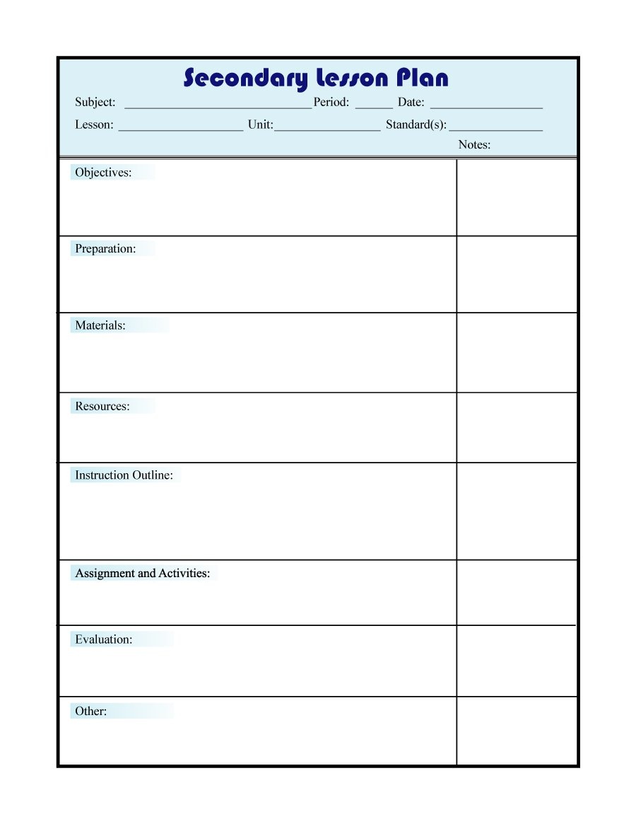 My Daily Lesson Plan Template Planner Routine Schedule Printable - Free Printable Daily Lesson Plan Template