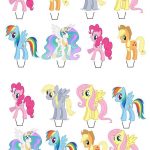 My Little Pony Stand Up Cupcake Cake Toppers Edible Paper   Free Printable My Little Pony Cupcake Toppers