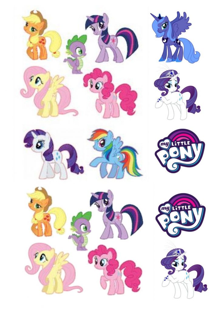 Free Printable My Little Pony Cupcake Toppers