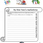 My New Year's Resolutions Worksheet   Free Esl Printable Worksheets   Free New Year's Resolution Printables