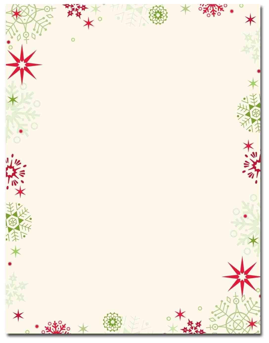 New Free Printable Christmas Stationary Borders At Temasistemi - Free Printable Letterhead Borders