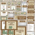 New Large Printable Camping Party Signs And Backdrops   Free Camping Party Printables