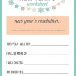New Year's Resolution Worksheet Printable | Party Ideas | New Years   Free New Year&#039;s Resolution Printables