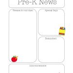 Newsletter Templates   Free Printable Kindergarten Newsletter Templates
