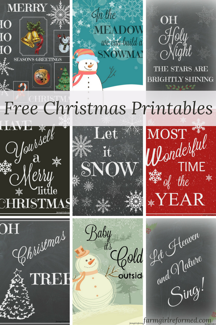 Nine Free Holiday Printables | Best Of Farm Girl Reformed - Free Holiday Printables