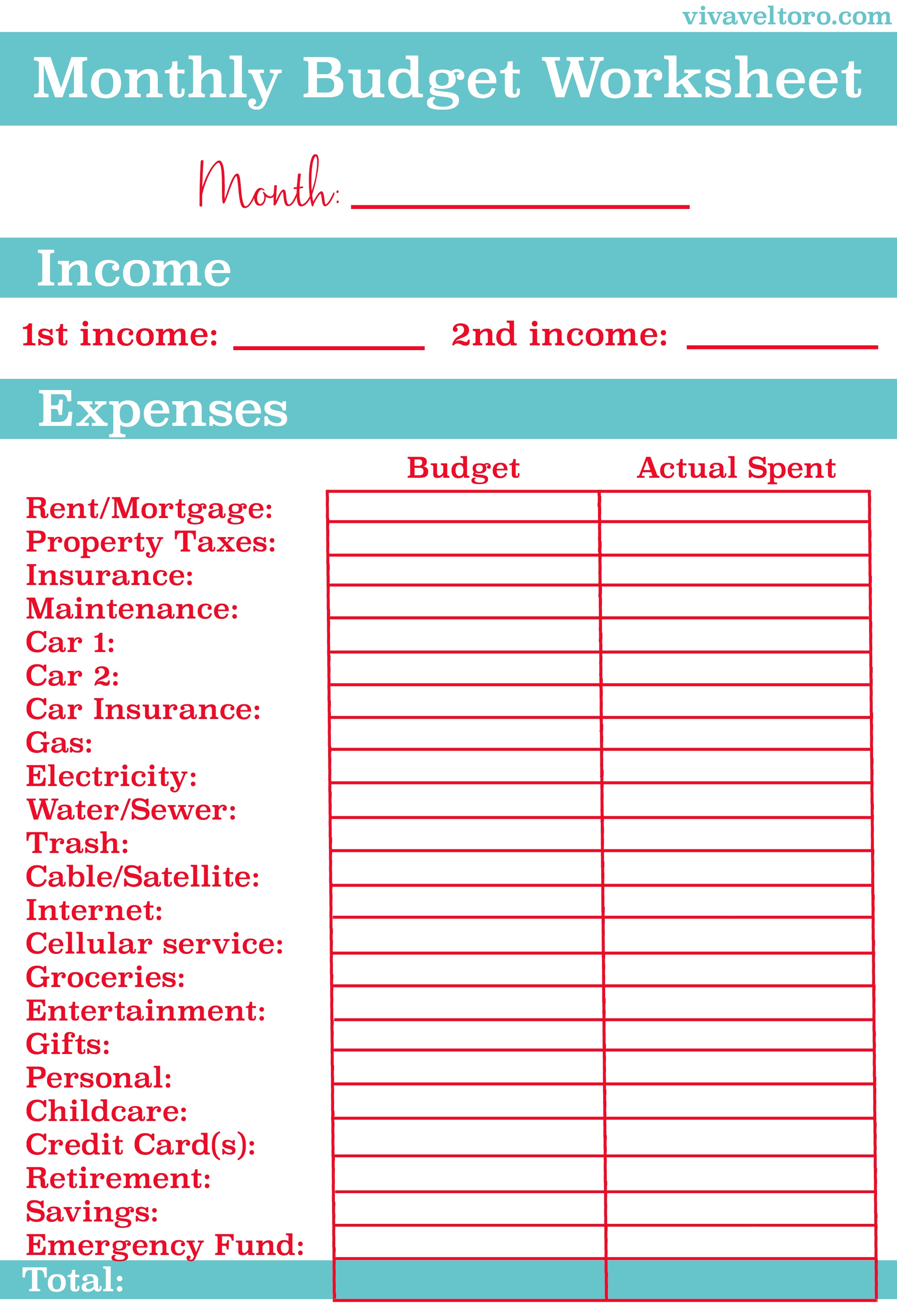 Nursing Home Budget Spreadsheet As Online Te Excel Family | Smorad - Free Printable Household Expense Sheets