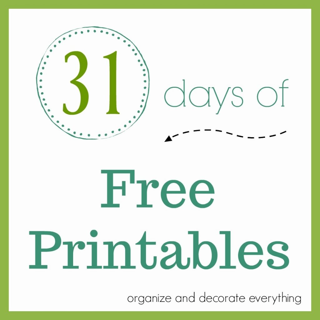 October 31 Printable - Organize And Decorate Everything - Free October Printables