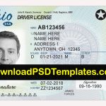 Ohio Driver License Psd | Oh Driving License Editable Template   Free Printable Fake Drivers License
