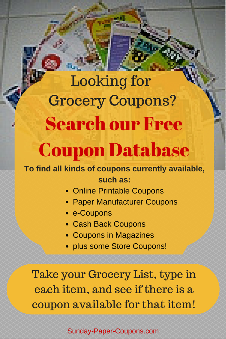 Online Coupon Database Free Grocery Coupons - Free Printable Chinet Coupons