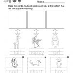 Opposite Words Worksheets For Kids (Free Printable)   Free Printable Worksheets For Kids