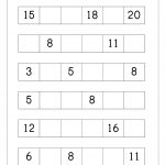Ordering Numbers Worksheets, Missing Numbers, What Comes Before And   Free Printable Numbers 1 20 Worksheets