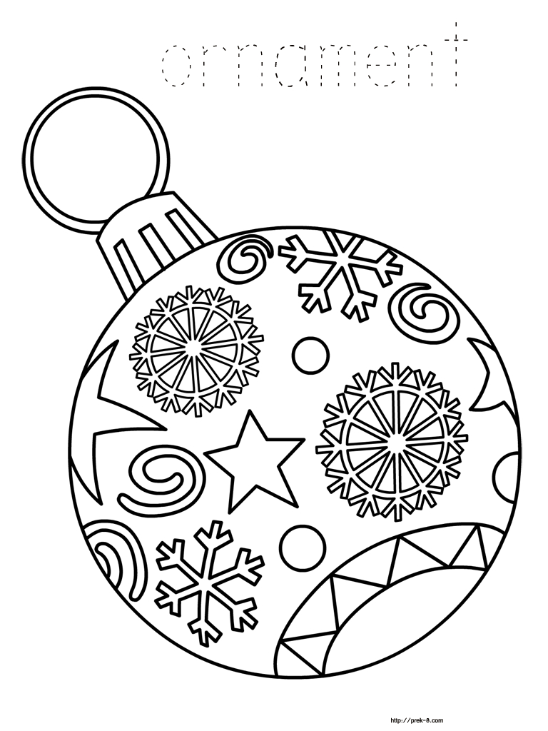 Free Printable Christmas Tree Ornaments Coloring Pages | Free Printable