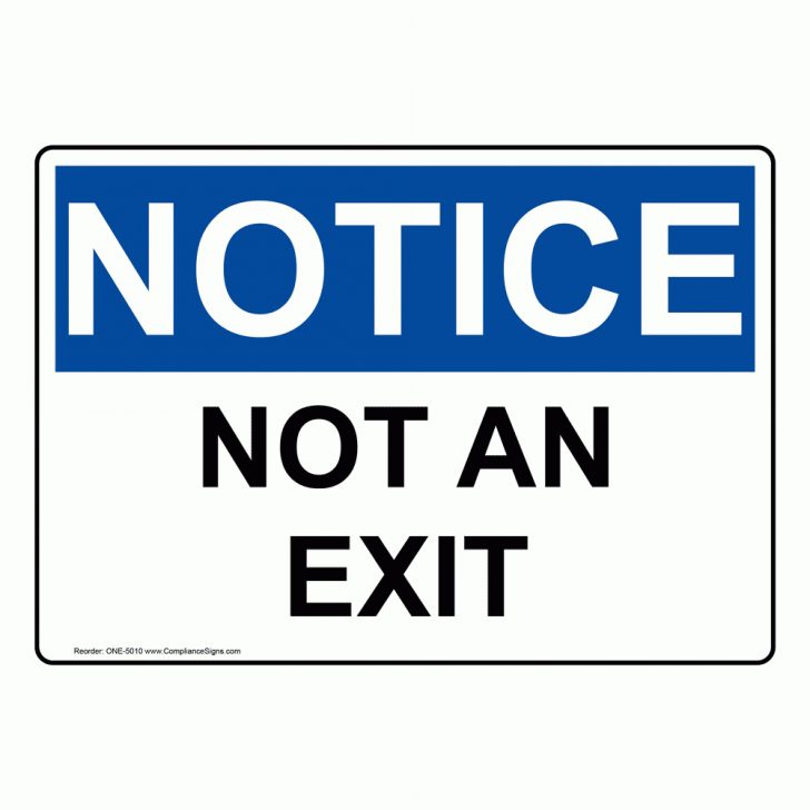 Free Printable Not An Exit Sign