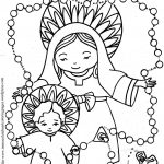 Our Lady Of The Rosary Coloring Page | Coloring Pages | Color   Free Catholic Coloring Pages Printables