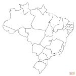 Outline Map Of Brazil With States Coloring Page | Free Printable   Free Printable Map Of Brazil