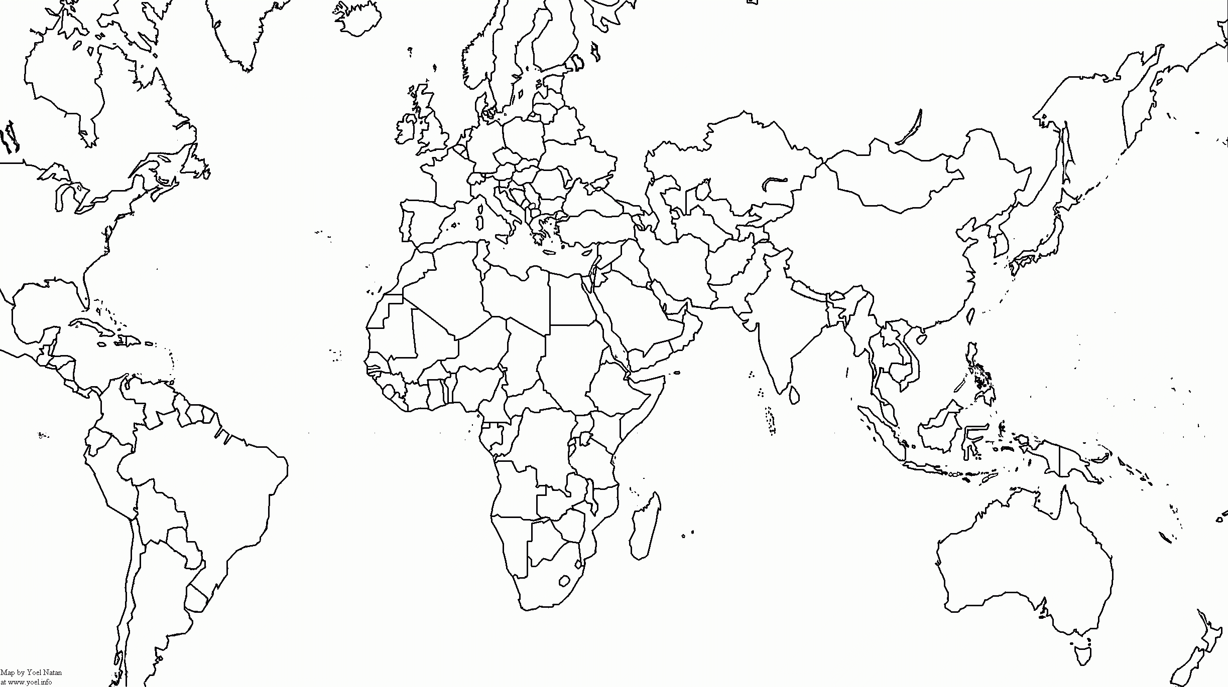Outline Map Of The World Pdf And Travel Information | Download Free - Free Printable World Map Pdf