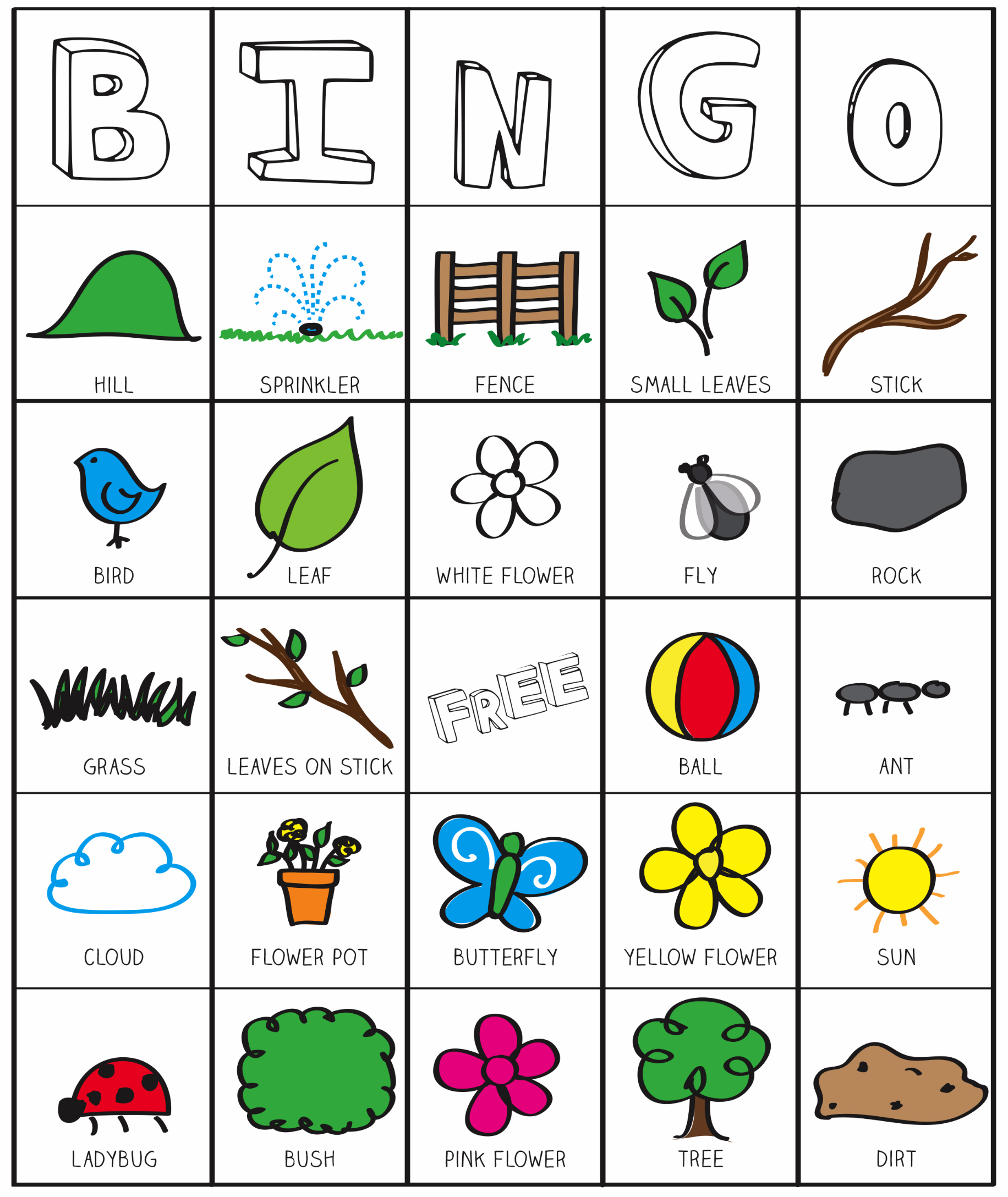 Outside Bingo Printable Inspiredthe Garden Classroom | Three To - Kidsactivitiesblog Com Free Printables