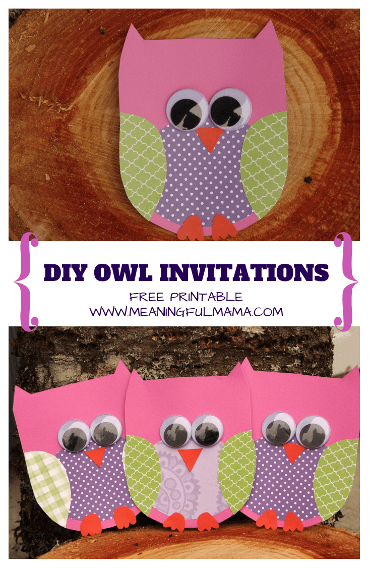 Owl Invitations Template For Free - Free Owl Printable Template