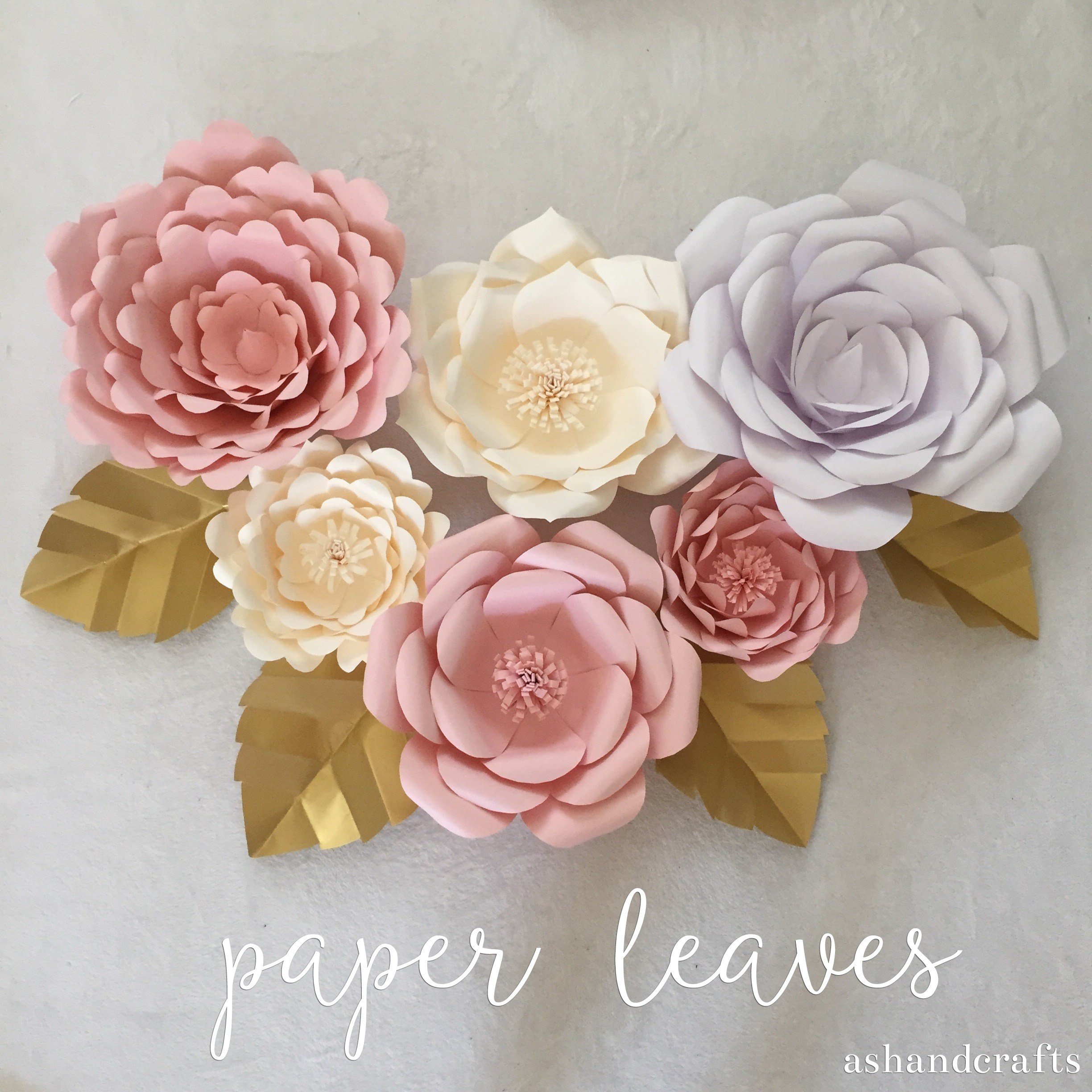 Paper Leaves - Ash And Crafts - Free Printable Templates For Large Paper Flowers