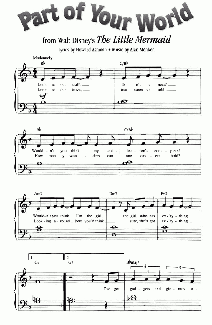 Piano Sheet Music For Beginners Popular Songs Free Printable