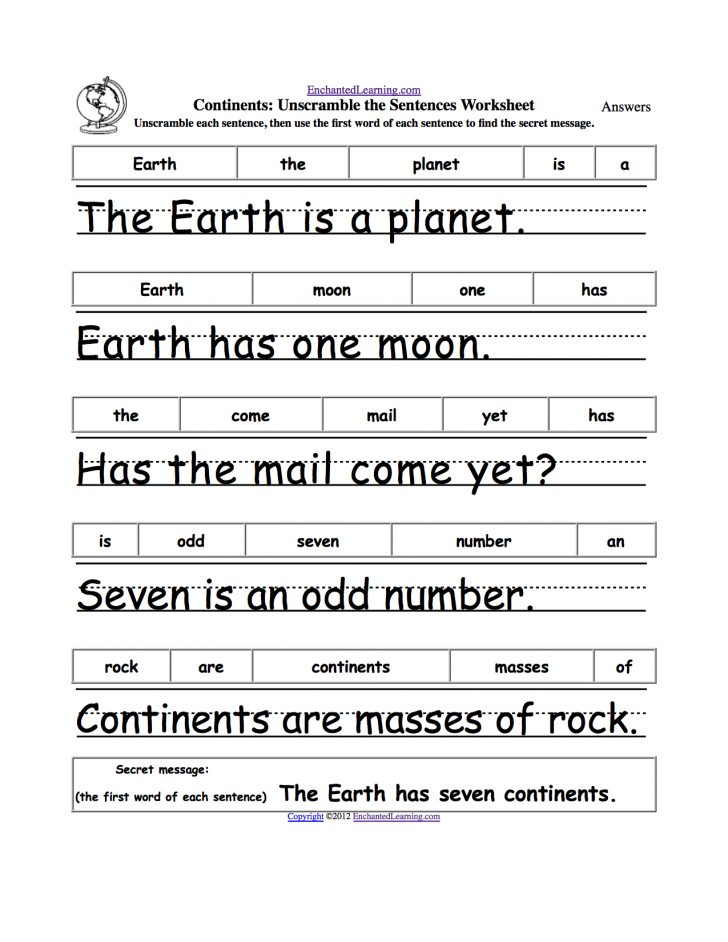 Free Printable Parts Of Speech Worksheets