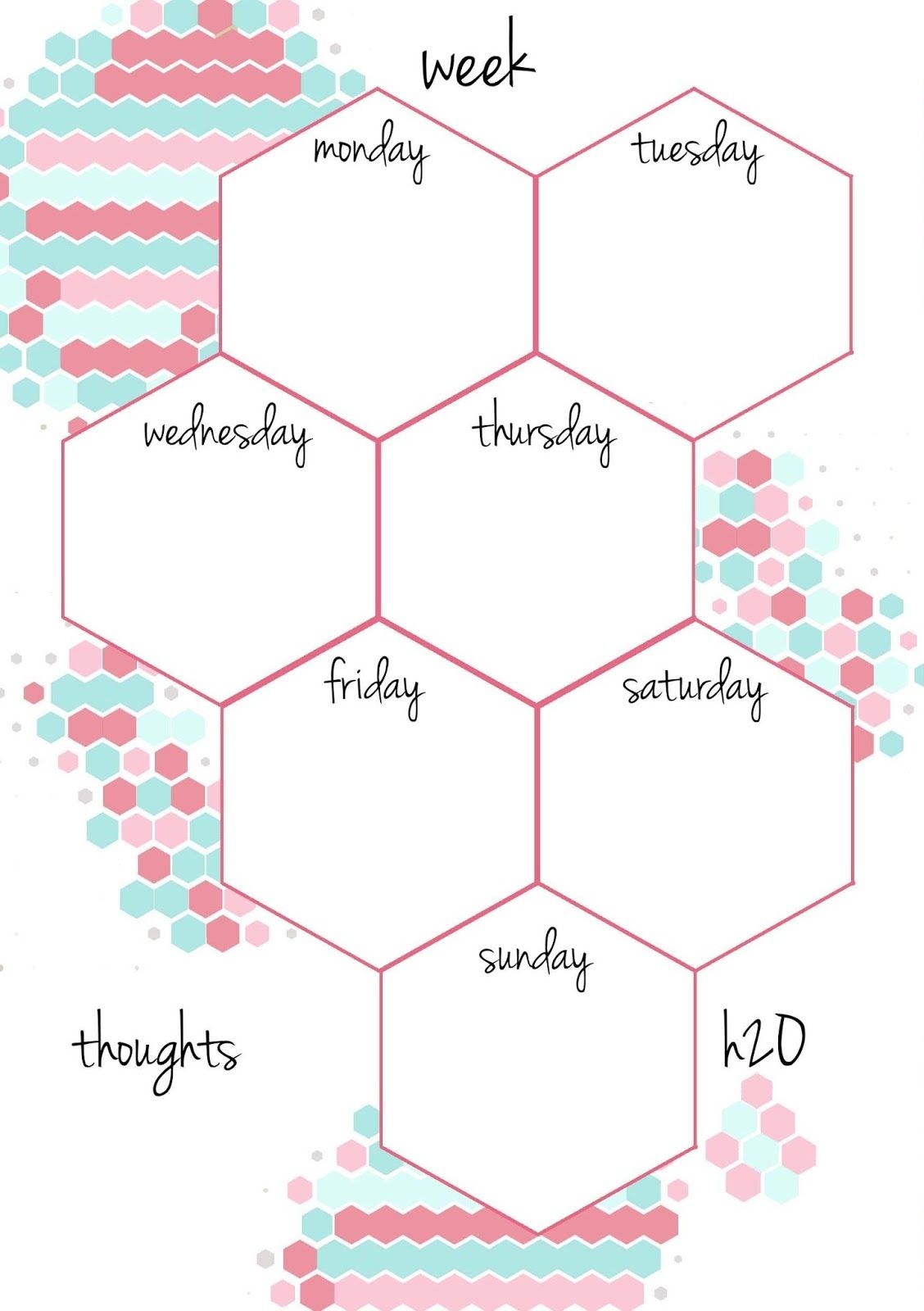 Pb And J Studio: Free Printable Planner Inserts Candy Hexagon In A5 - Free Printable Organizer 2017