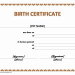 Pet Birth Certificate Maker | Pet Birth Certificate For Word | Puppy   Free Printable Birth Certificates For Puppies