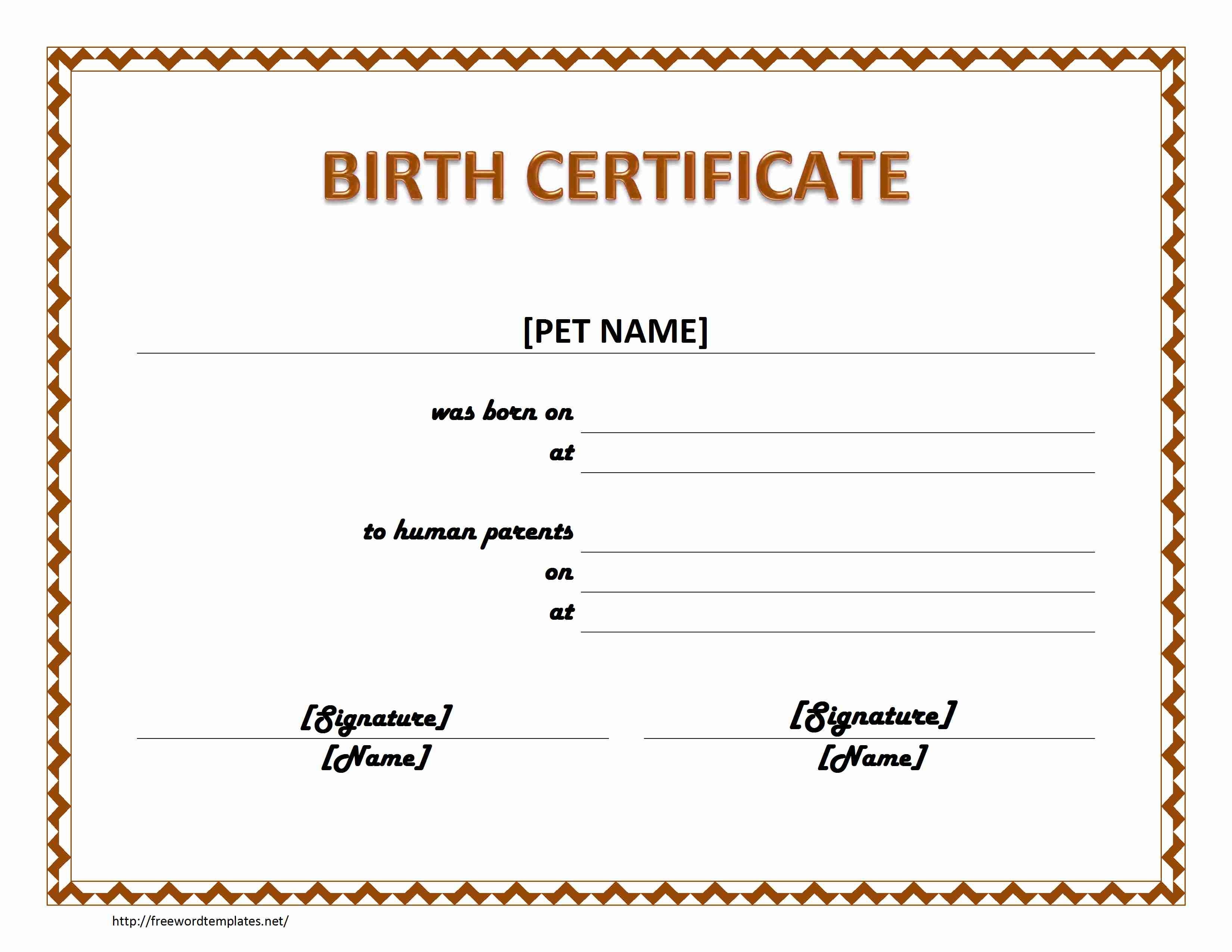 Pet Birth Certificate Maker | Pet Birth Certificate For Word | Puppy - Free Printable Birth Certificates For Puppies