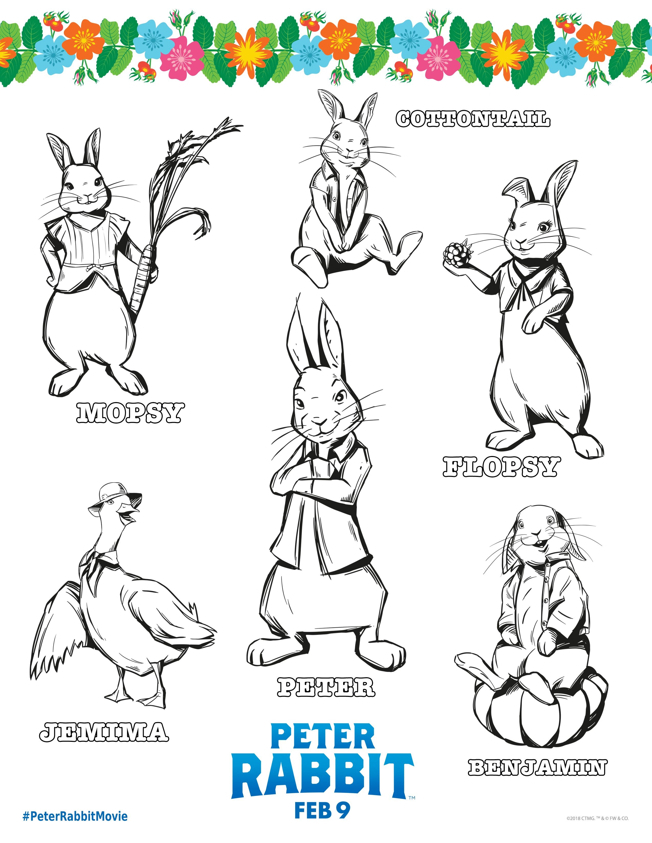 Peter Rabbit Coloring Page | Peter Rabbit | Peter Rabbit, Rabbit - Free Printable Peter Rabbit Coloring Pages