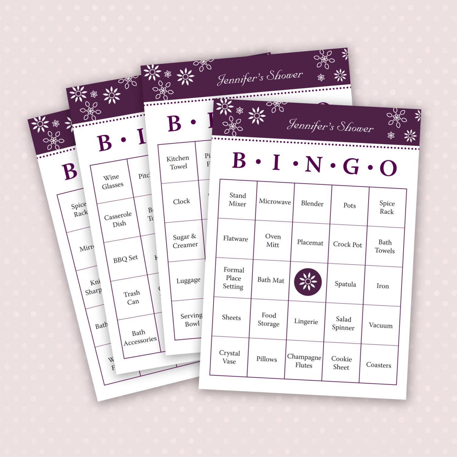Photo : 30 Printable Bingo Cards Image - Free Printable Bridal Bingo Sheets