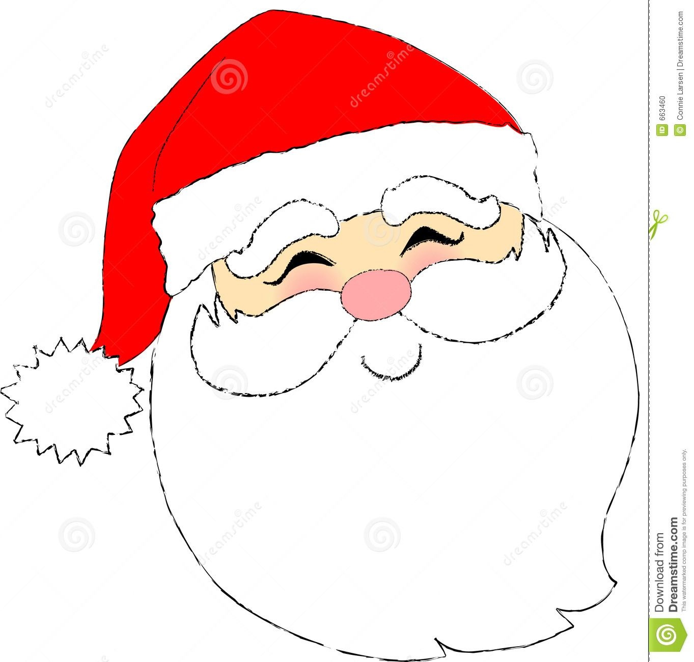 Photo About Cartoon-Type Illustration Of A Santa Face. Illustration - Free Printable Santa Claus Face