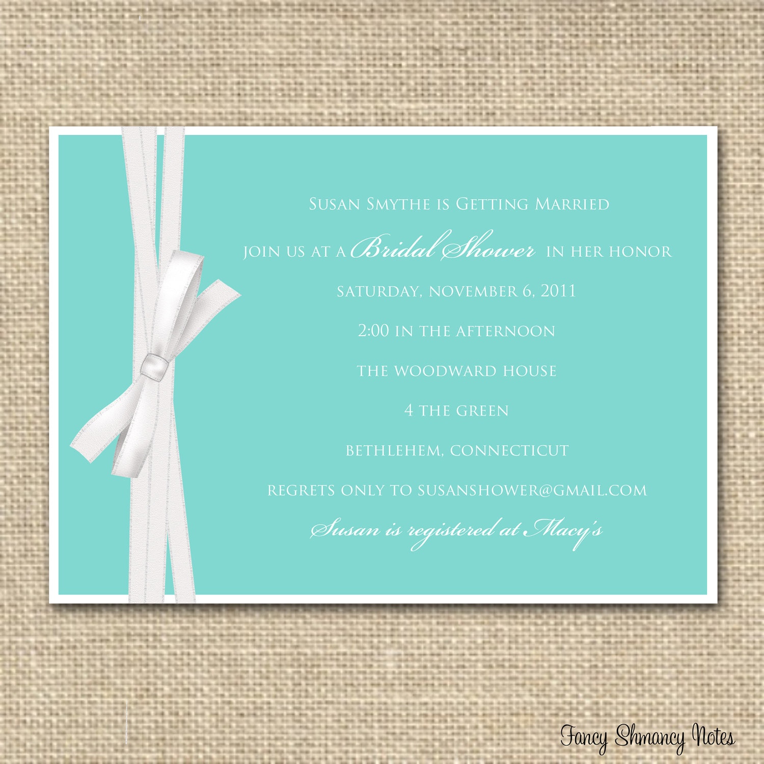 Photo : Sugar And Shimmer Party Image - Free Printable Beach Theme Bridal Shower Invitations