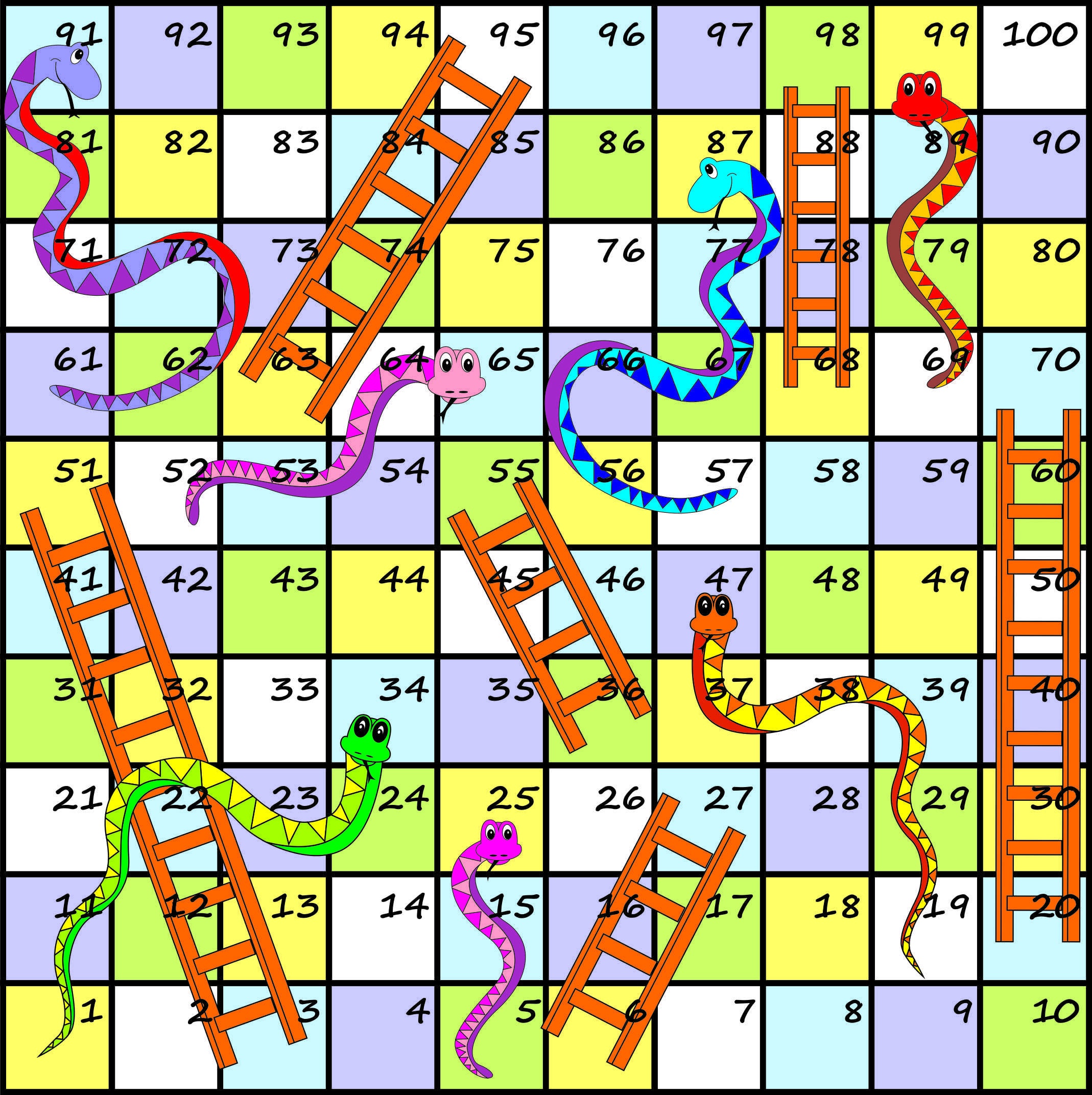 Pics Photos - Snakes And Ladders Board Printable | Intervention - Free Snakes And Ladders Printable